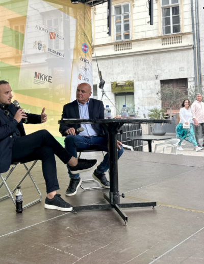 David Dorosz in conversation with Egon Rónai about Where The Orphans Of The Power Die at the 97th Hungarian Book Week