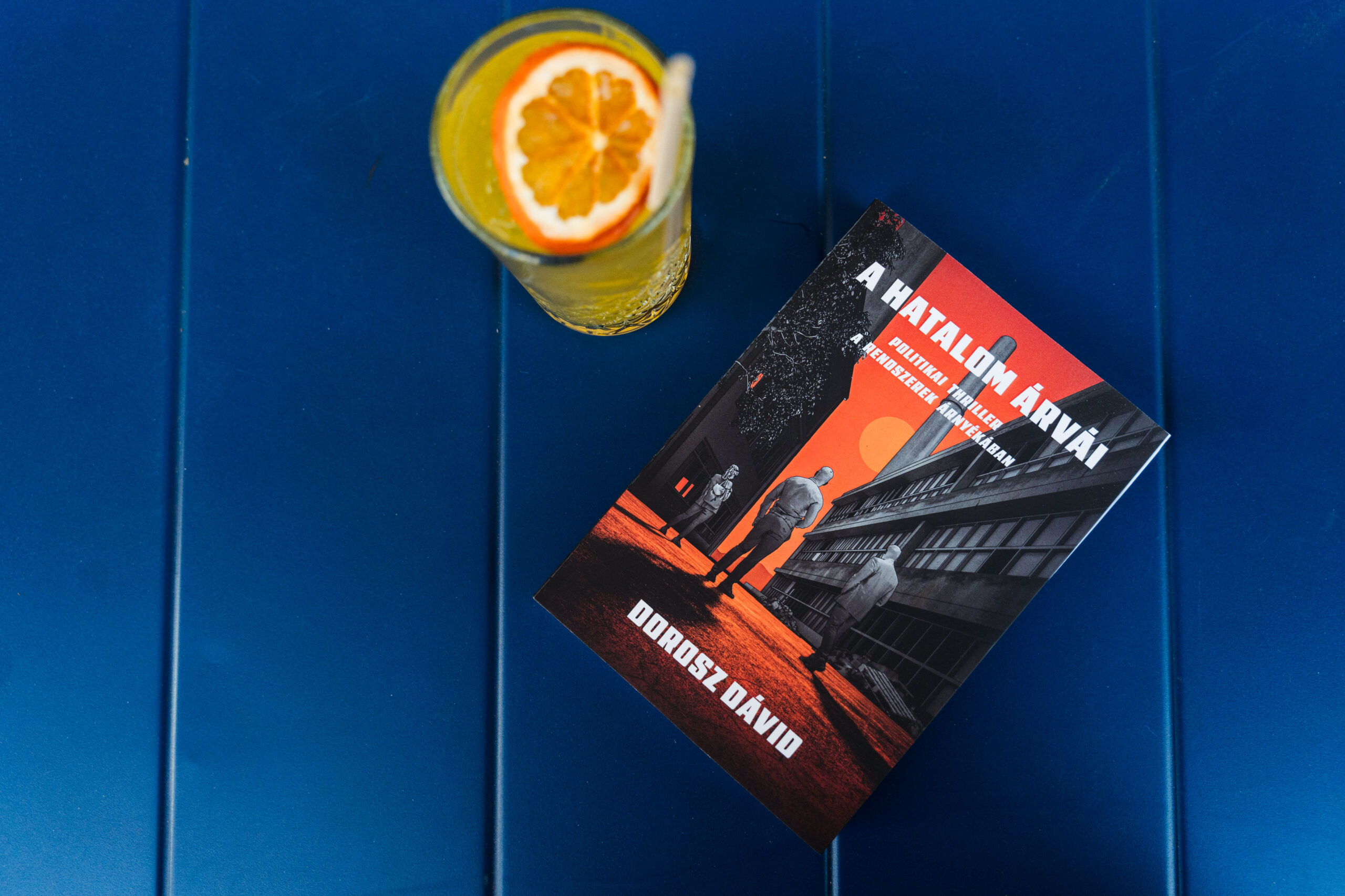 David Dorosz’s Where The Orphans Of The Power Die on a blue table